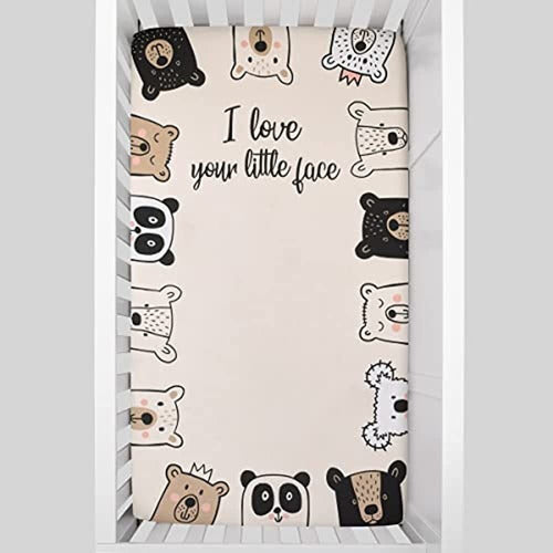 Nojo I Love Your Little Face Bears White 100 % Algodón Photo 1