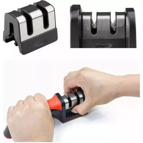 Afilador De Cuchillos Y Tijeras Manual Con Mango Ergonómico 3