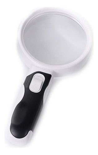 Handheld Magnifying Glass with 2-in-1 LED Flashlight Battery-operated 5x Magnification 2