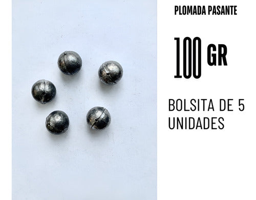 Chicho Pesca Round Passing Plumb Bob 100g X 5 Units 1