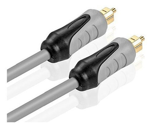 Tnp Cable De Audio Óptico Digital Toslink Plateado En Oro 10 1