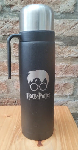 Harry Potter 1 Liter Double Wall Stainless Steel Thermos with Handle 0