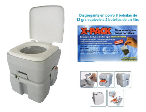 Portable Chemical Toilet for Camping and Boating by ROTORAX 19641 0