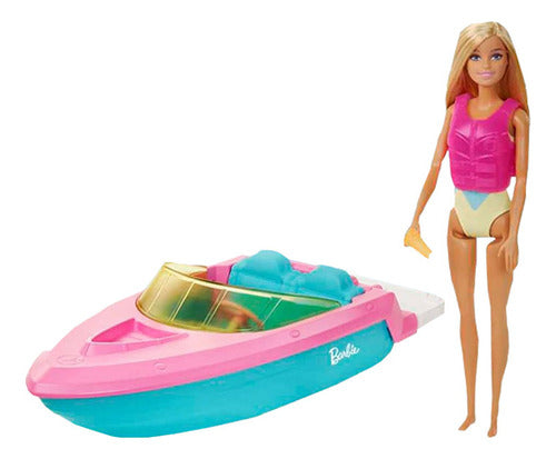 Mattel Barbie Boat Set with Doll and Pet 1