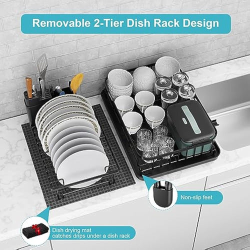 SouAny Dish Drying Rack with Set 3