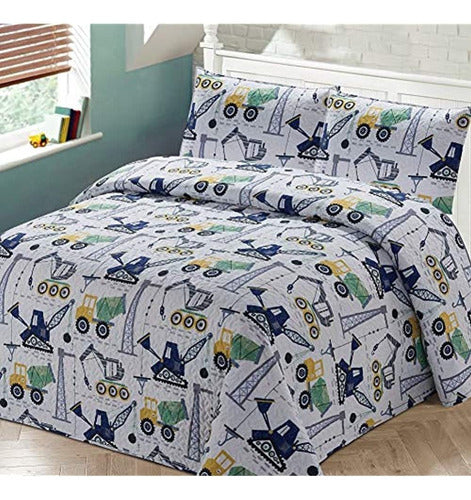 Kids Zone Home Linen Double Bed Comforter Set for Kids/Teens 0