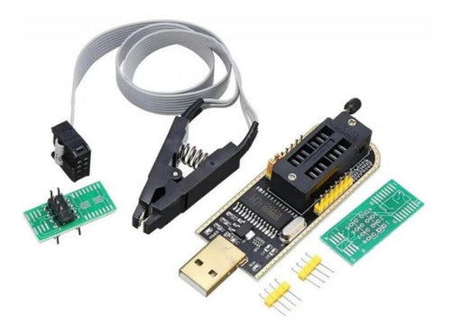 TZT USB Programmer Kit CH341B with BIOS EEPROM Clip and Cable Series 24 25 0