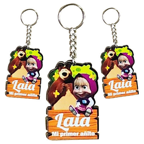 Keychains X20 + Key Holder + 25cm Central Masha and the Bear 0