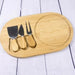 AVIOINDUMENTARIA Wooden Cheese Board Set with 3 Utensils 0