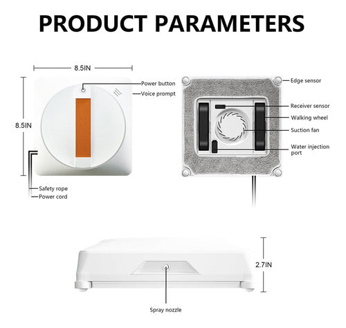 Robot Limpiador De Ventanas Inteligente Con Control Remoto 5