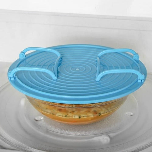 Ganga Shop Microwave Tray Stand for Heating Two Plates Together 1