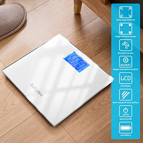 Asligtco High Capacity Bathroom Scale 560 Pounds 4