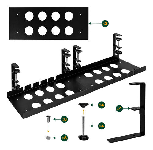 THIKDIKAKT Metal Cable Management Tray Under Desk 2