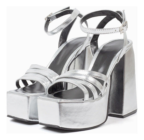 AQ Shoes Metallic High Heeled Platform Party Sandals for Women 5