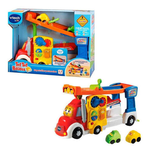 Camión Porta Coches Vtech Con 2 Mini Tut Tut Bólidos 0