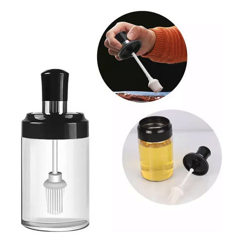 Serbazares Spice Jar with Brush and Spoon for Honey 0