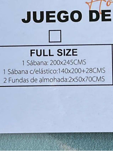 Casa Eterno Juego De Sábanas Dos Plazas Full Size Lisas 1