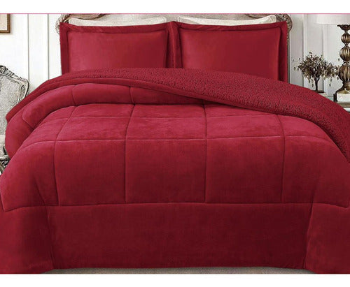 Blanqueria King Size Comforter with Sherpa-Like Texture, Double Filling for Ultimate Warmth 0