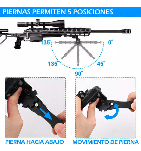 Bipode Atlas Tactico V9 Riel Picatinny Fusil Pcp Rifle 1