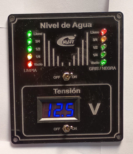 Cwatt Señalización Medidor Nivel 2 Tanques Agua + Voltimetro P/ Motorhomes 0