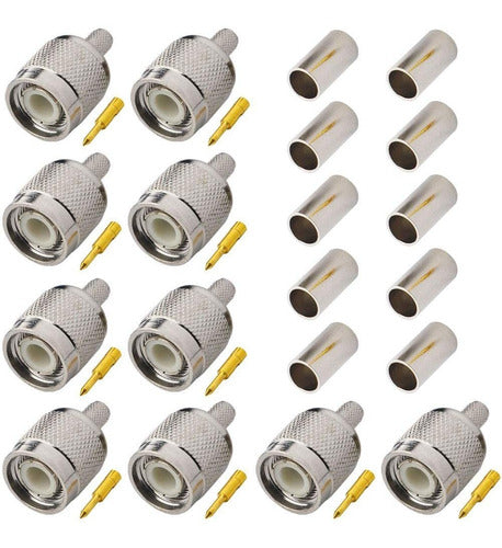 Onelinkmore Conector Coaxial Macho Para RG58 RG142 Y Más TNC 10-Pack 1