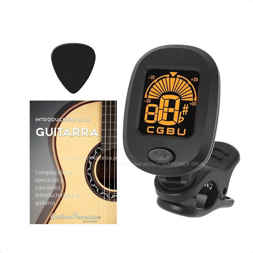 Guitar and Bass Guitar Pick + Tuner + Music Course Manual 1