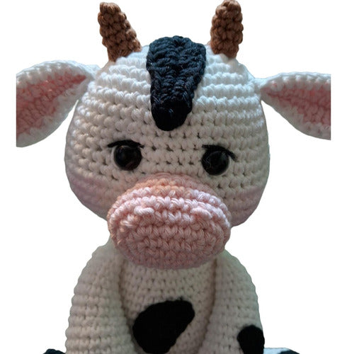 EDELWEISS ARTESANAL Vaquita De Apego Tejida Amigurumi 0