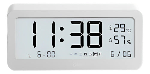 Carmel Classic LCD Digital Alarm Clock with Thermometer and Humidity 0