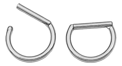 1 Piercing Uu Clicker Ring with Hinge Surgical Steel C:5509 0