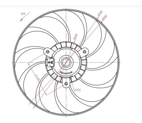 Euro-Line Electroventilator Ford Ecosport / Fiesta Max 7