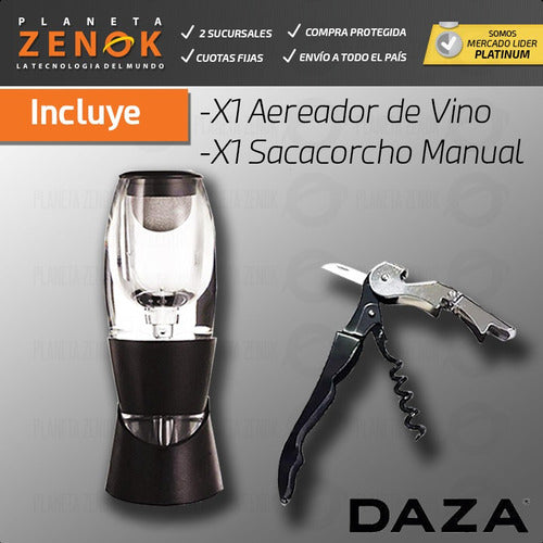 Daza Wine and Beer Bottle Opener + Aerator 3