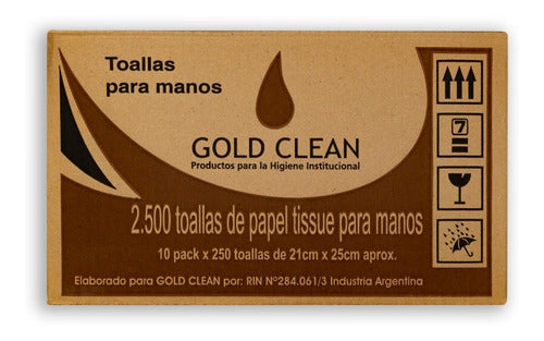 Toalla De Papel Intercalada Gold Blanca Pura Doble X 5000 U 1