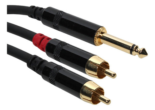 Elite Core SuperFlex Gold SFP-Y05RQ Two RCA to TS Y Patch Cable 0