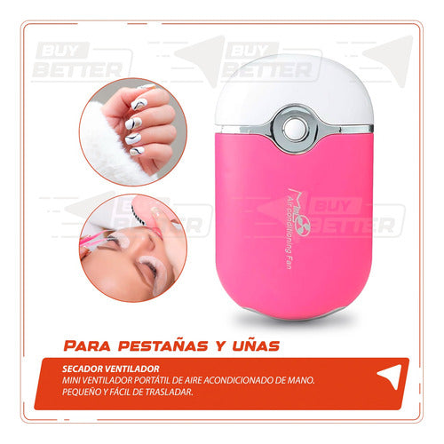 Portable Rechargeable USB Nail and Eyelash Fan Dryer 1