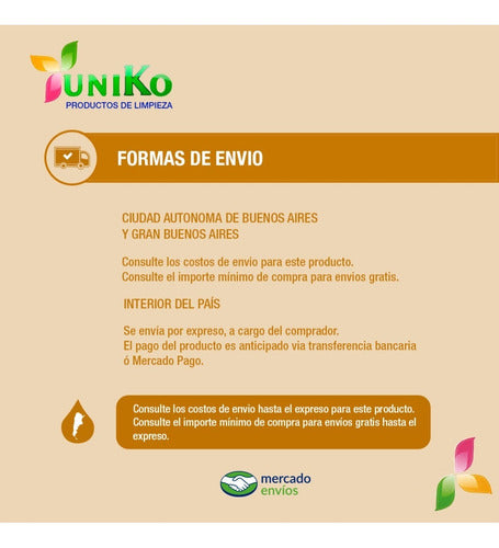 Uniko Limpiador Balde Centrifugo Perfumado Desinfectante X 1lt 3