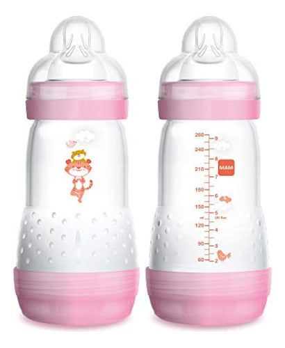 MAM Easy Start - Anti-Colic Medium Flow Baby Bottle, 9 oz (2 Pack) 0