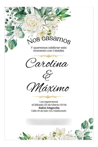 Arte Digital Invitacion Casamiento Tarjeta Digital Whatsapp 0