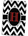 Toalla De Mano 3d Rose Black And White Chevron Monogram Red 1