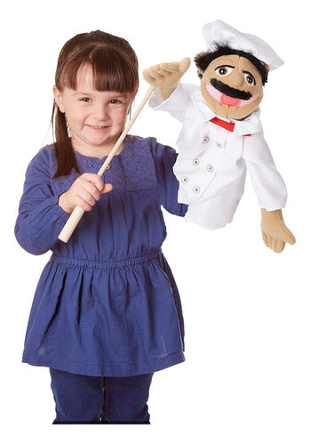 Melissa & Doug Chef Puppet Pepe with Removable Staff for Kitchen 6