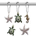 Molika - Shower Curtain Hooks with Turtle, Seahorse, and Starfish Design 0