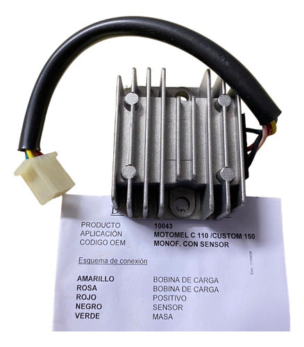 Voltage Regulator DZE 10043 for Motomel Custom / Zanella ZTT200 0