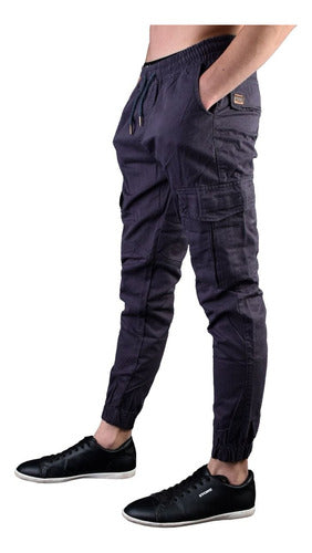 SC Indumentaria Pack X 2 Pantalon Jogger Cargo Gabardina Rigida 1