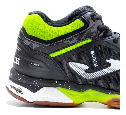 Joma V BLOK Men's Volleyball Shoes - Black Lime 7