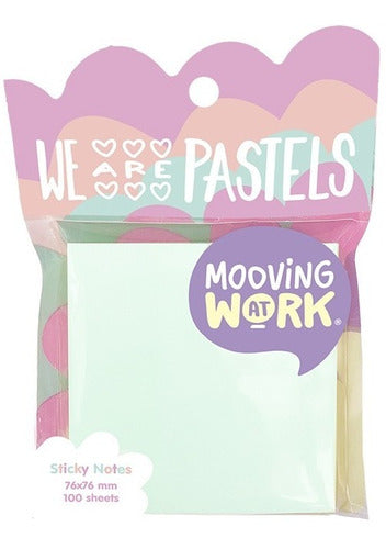 Mooving Pastel Sticky Notes 76x76 X 100 Sheets 2