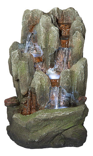 Diseño Toscano Lost Falls Cascada Iluminada Fuente De Mesa 0