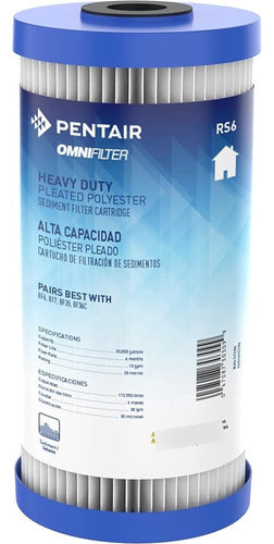 Pentair OMNIFilter RS6 Water Sediment Filter, 10 Inch 0