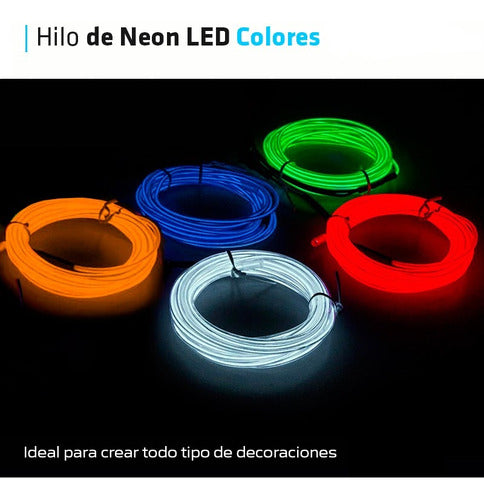 1 Meter Neon LED El Wire Light Cable Tuning Pilas 3V 37