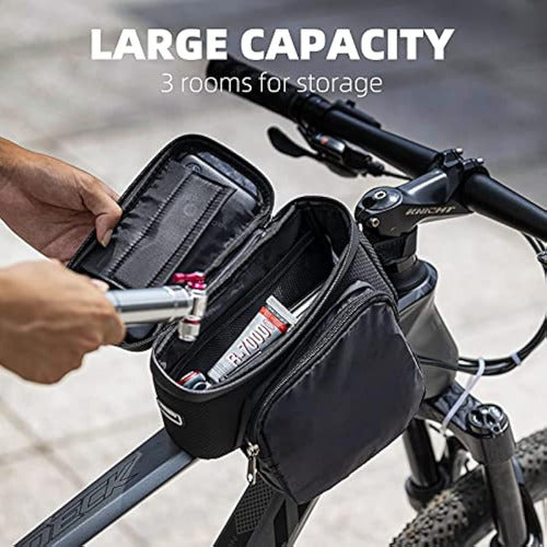 Rockbros Bike Frame Bag with Phone Mount 2