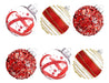 XmasExp 12 Red Christmas Ball Ornaments - 3 Designs 7cm 0