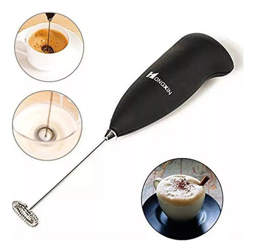 Electric Milk Frother Whisk Coffee Froth Kitchen Battery Operated 0